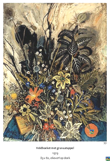 Veldboeket met granaatappel